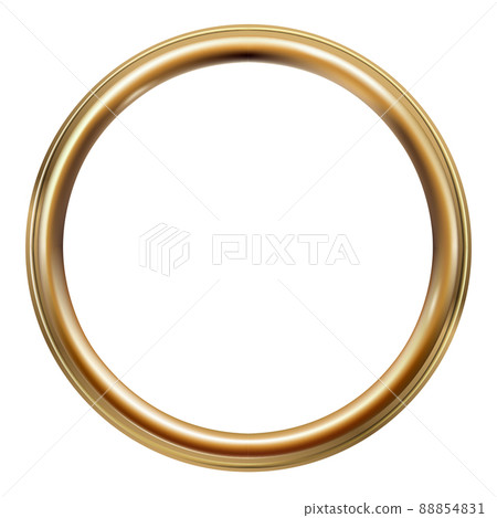 Round classic golden vintage picture frame oval 88854831