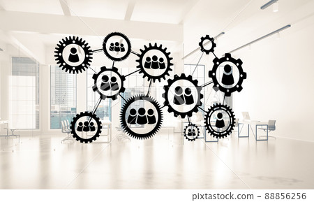 Networking and wireless connection as concept for effective modern business 88856256