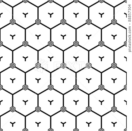 Abstract seamless geometric hexagons pattern. Abstract seamless geometric hexagons pattern. 88857304