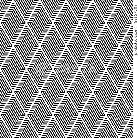 Abstract seamless geometric diamonds pattern. Lines texture. Abstract seamless geometric diamonds pattern. Lines texture. 88857305
