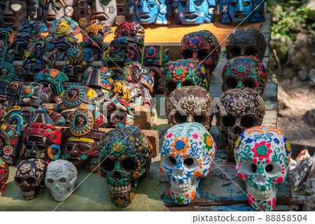 Colorful Mexican souvenir shop 88858504