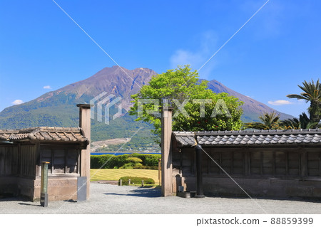 [鹿兒島縣]晴空下從仙岩園看到的櫻島 88859399