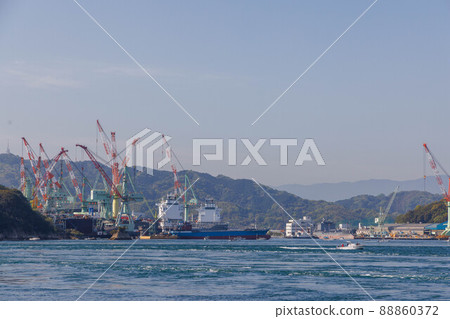 Beautiful scenery of Imabari City, Ehime Prefecture, Japan 88860372