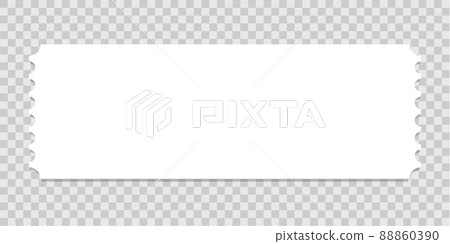 Ticket, lottery, flyer mockup. Empty paper entry card for visiting event, concert, movie, circus, museum, festival, theater, exhibition 88860390