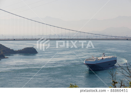 日本愛媛縣今治市小島和馬島的美麗風景 88860451