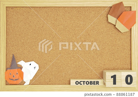 摺紙裝飾品按月 10 月軟木板 88861187