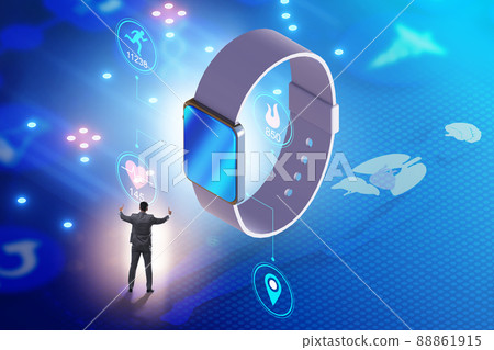 Businessman in the concept with smartwatch Businessman in the concept with smartwatch 88861915