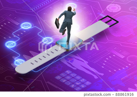 Businessman in the concept with smartwatch Businessman in the concept with smartwatch 88861916
