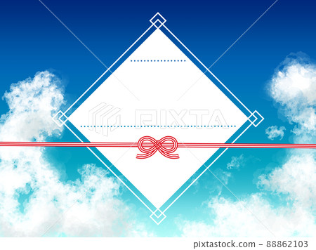 Summer blue sky frame material watering Summer blue sky frame material watering 88862103