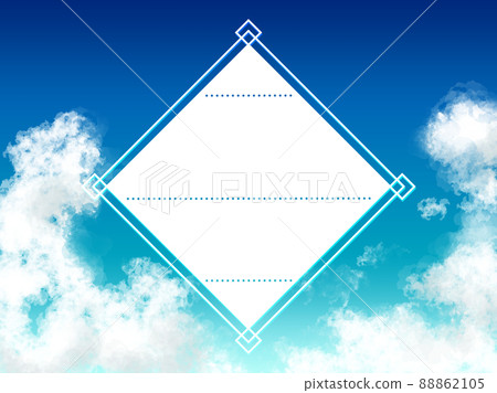 夏日藍天相框素材 夏日藍天相框素材 88862105
