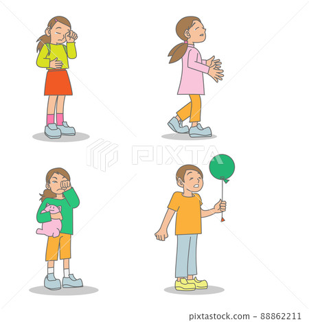 Lost child vector material set Lost child vector material set 88862211