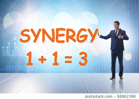 Businessman in synergy business concept Businessman in synergy business concept 88862390