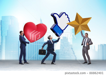 Businessman in social engagement concept 88862401