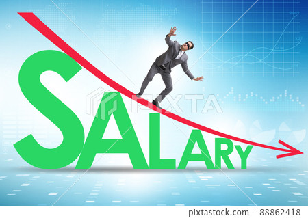 Salary inflation concept in crisis 88862418