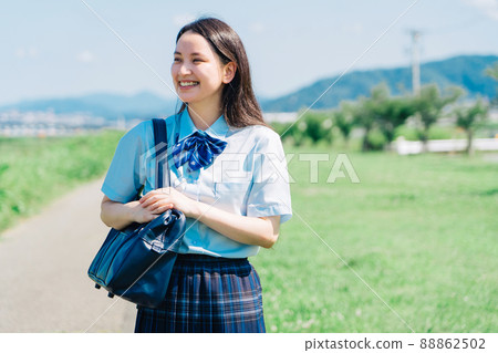 High school girl in summer uniform High school girl in summer uniform 88862502