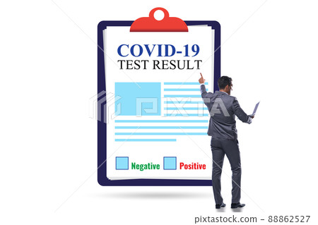 Man in the coronavirus covid-19 test concept Man in the coronavirus covid-19 test concept 88862527