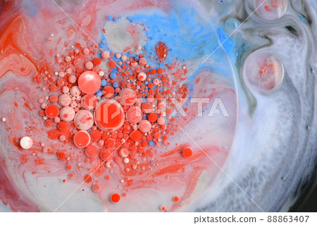 Colorful paint and polka dot abstract background Colorful paint and polka dot abstract background 88863407