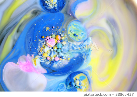 Colorful paint and polka dot abstract background 88863437
