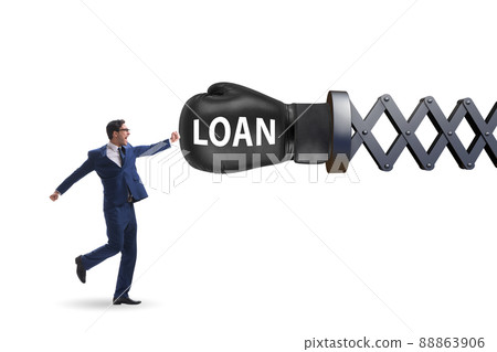 Loan and debt concept with businessman 88863906