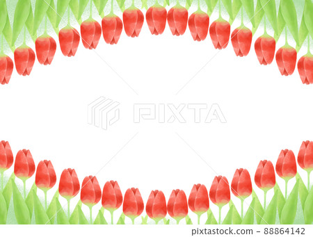 Decorative frame with tulip motif Decorative frame with tulip motif 88864142