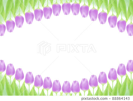 Decorative frame with tulip motif Decorative frame with tulip motif 88864143