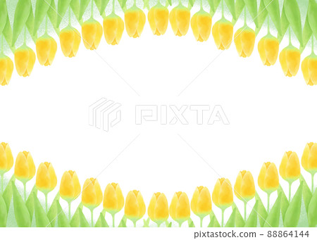 Decorative frame with tulip motif Decorative frame with tulip motif 88864144