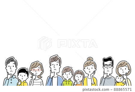 Vector Illustration Material: Family, Parenting Generation, People Who Have Questions 88865571
