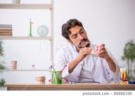 Young male dentist working in the clinic Young male dentist working in the clinic 88866199