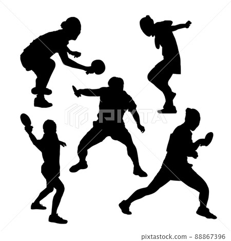 Table tennis silhouette illustration 88867396