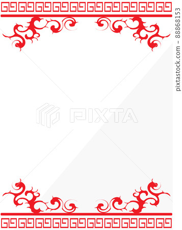 中國風背景垂直位置白紅 88868153