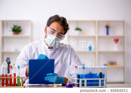 Young male chemist working at the lab 88868852