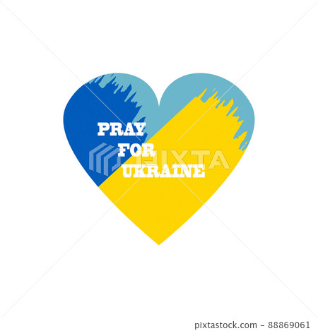 heart shaped with ukrain flage heart shaped with ukrain flage 88869061