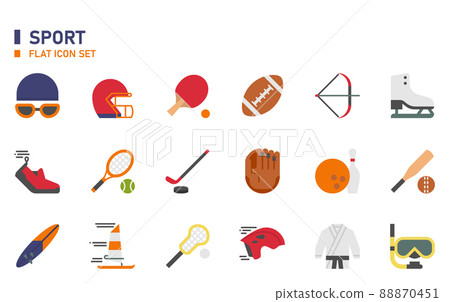 Sport icon set. 88870451