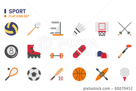 Sport icon set. 88870452