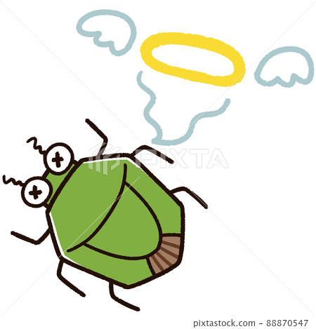 Dead stink bug character 88870547
