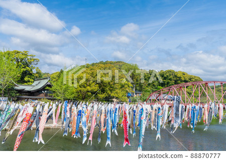 《佐賀縣》川上峽谷、春節、鯉魚旗 《佐賀縣》川上峽谷、春節、鯉魚旗 88870777