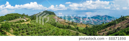 Aerial view landscape from the top of mountain 88871898
