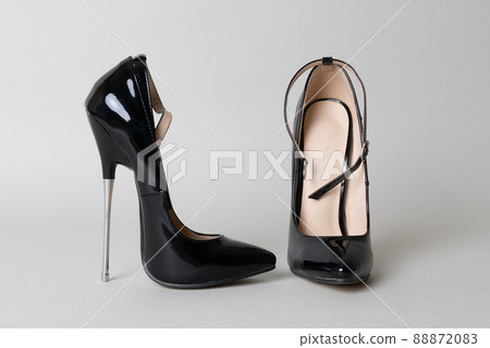 fetish black shine extreme high heels 88872083