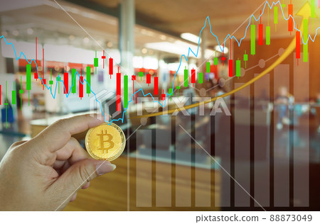 Bitcoins New Virtual money concept in crypto wallet app which travel pay buy during travel holiday Bitcoins New Virtual money concept in crypto wallet app which travel pay buy during travel holiday 88873049