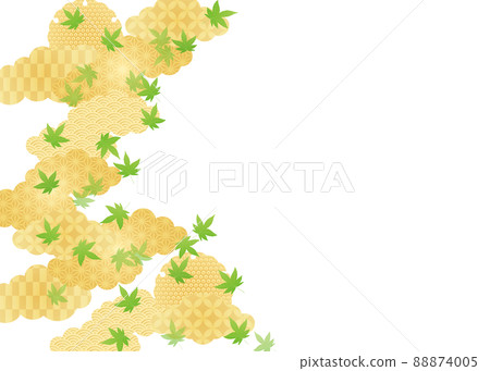 Wafu背景材料Ao秋葉1白色beku 88874005