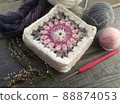 Handmade crocheting granny square  88874053