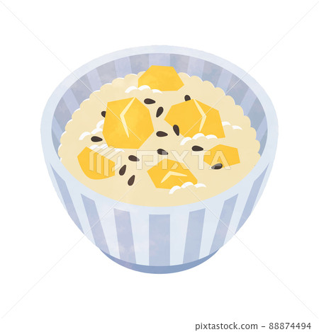 Illustration of chestnut rice Illustration of chestnut rice 88874494