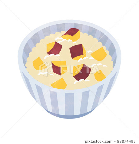 Illustration of sweet potato rice Illustration of sweet potato rice 88874495