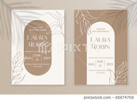 Luxury arch wedding invitation card background... - Stock Illustration  [88874708] - PIXTA