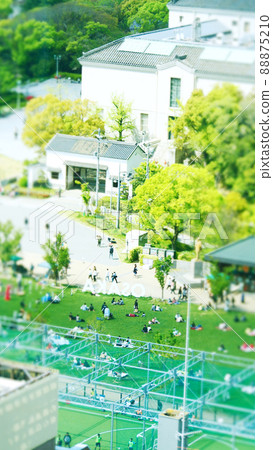 Around Tennoji, Osaka Prefecture, tilt shift 88875210