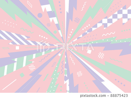 Retro geometric pattern concentrated line background 88875423