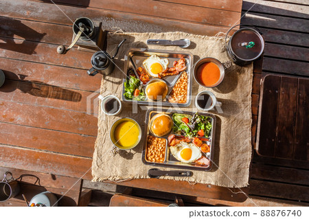 Outdoor cuisine Outdoor lunch at the cottage Outdoor cuisine Outdoor lunch at the cottage 88876740