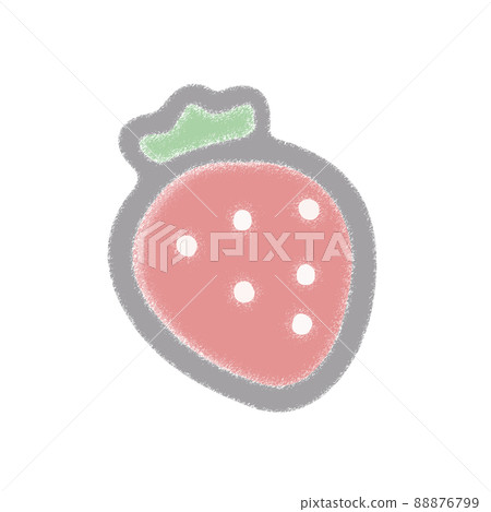 Colored pencil style strawberry illustration 88876799
