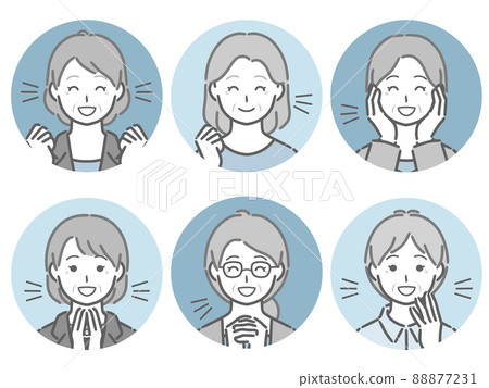 歡喜老年婦女圈圖標集 歡喜老年婦女圈圖標集 88877231