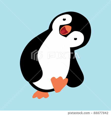Cute  baby Penguin cartoon vector 88877842